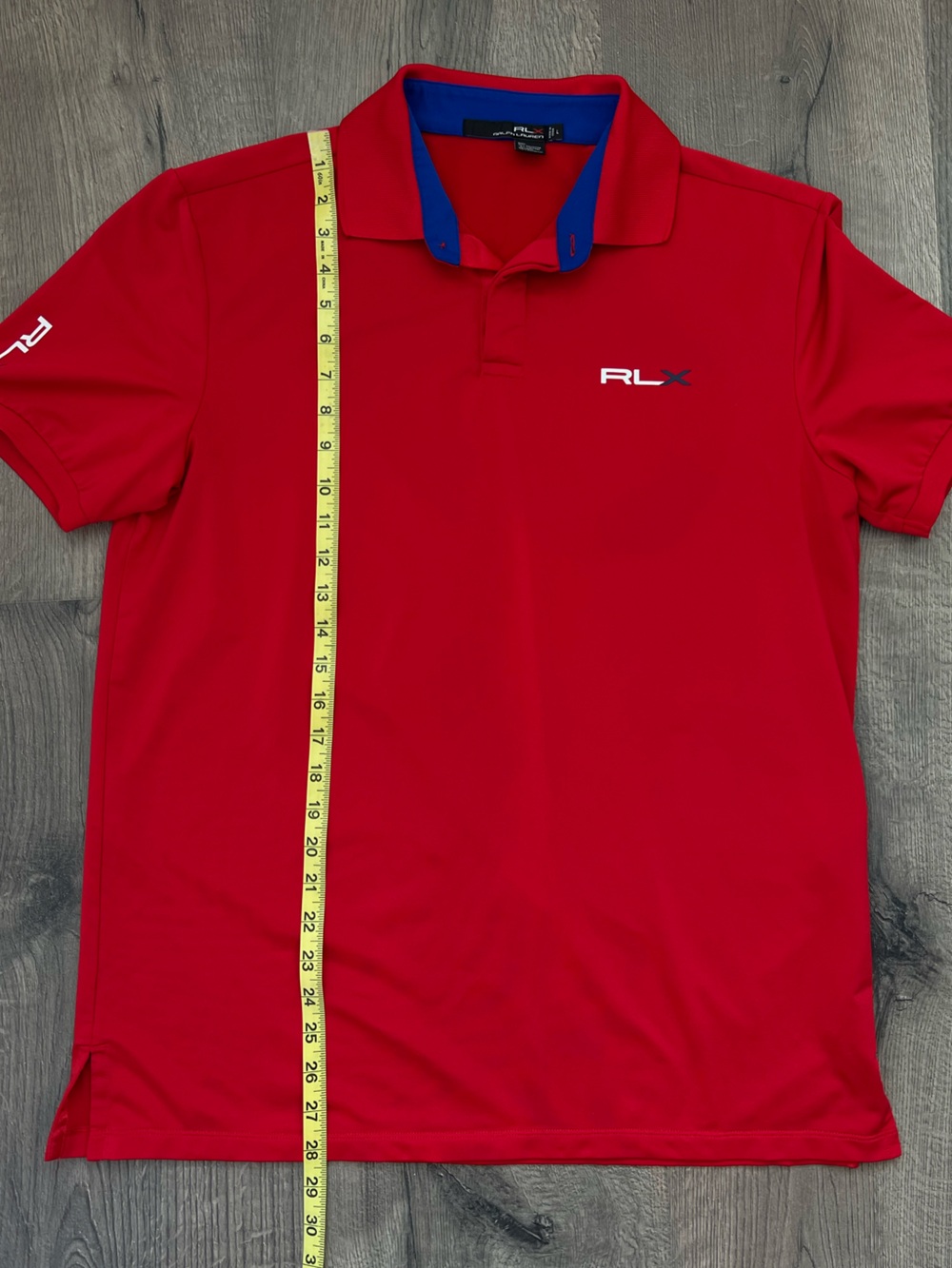Ralph Lauren RLX Red Polo with Blue Trim - Picture 6 of 11